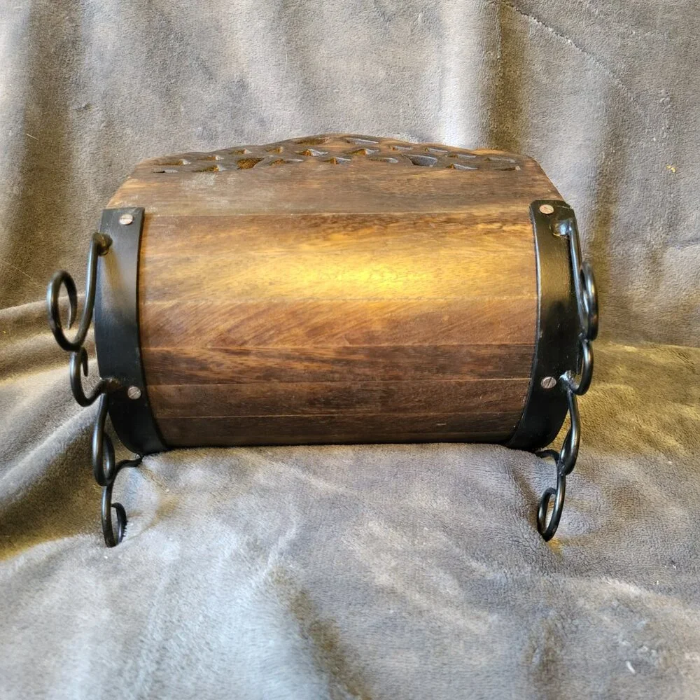 Intricately Carved Wooden Box